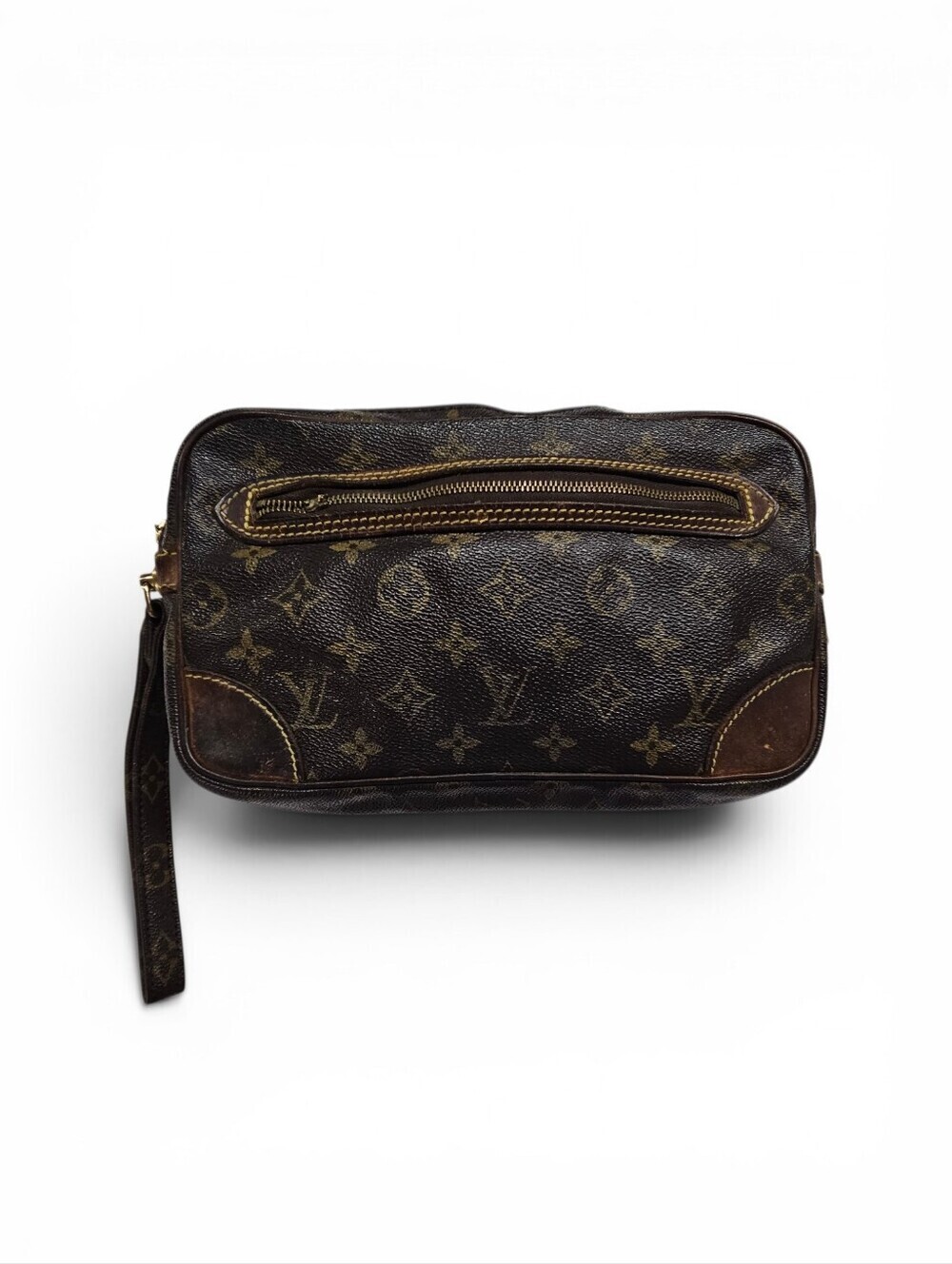 Louis Vuitton Brown Monogram Marlys Dragonne Clutch